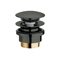 BONDE LAVABO UP&DOWN® LAITON NF CHROME NOIR 5-55 MM