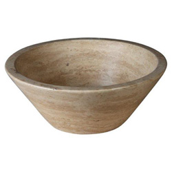 VASQUE EN PIERRE CONIQUE D42 H155 CM SABLE