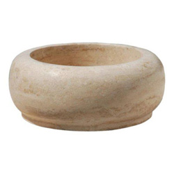 VASQUE EN PIERRE RONDE D 42 H15 CM SABLE