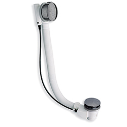 VIDAGE BAIGNOIRE AUTOMATIQUE 57 CM LONG LIFE + SIPHON METAL BROSSE 