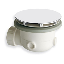 #BONDE DE DOUCHE BOUCHON PLAT DIAMETRE 90 MM CHROME