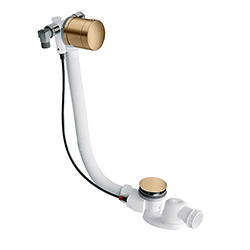VIDAGE REMPLISSAGE BAIGNOIRE PAR TROP PLEIN LAITON 58 CM OR ROSE