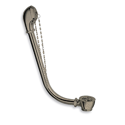 #VIDAGE BAIGNOIRE RETRO A CHAINETTE LAITON METAL BROSSE