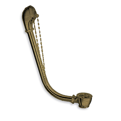 VIDAGE BAIGNOIRE RETRO A CHAINETTE LAITON VIEUX BRONZE