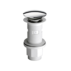 BONDE LAVABO UP&DOWN® ABS BONDE CHROME CORPS BLANC AVEC SILENCIEUX