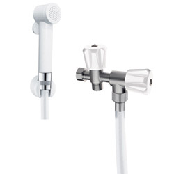 #APPLIQUE WC EXTERIEURE AVEC DOUCHETTE A IMPLUSION BLANC