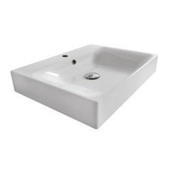 LAVABO CERAMIQUE CENTO 45 A POSER OU A SUSPENDRE MONOTROU BLANC 