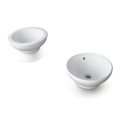 #LAVABO CERAMIQUE CUP L42XP42XH19 CM BLANC BRILLANT