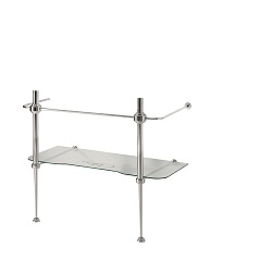 PIEDS LAITON CHROME AVEC TABLETTE 80 CM POUR WALDORF WD8055/WD8155