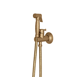 KIT WC MITIGEUR RETRO AVEC FLEXIBLE ET DOUCHETTE VIEUX BRONZE
