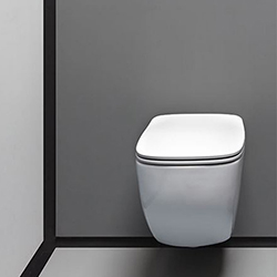 BLOC WC CENTO SUSPENDU AVEC ABATTANT SOFT CLOSE NO RIM 