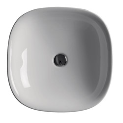 LAVABO CERAMIQUE WILD 45-45-10 CM A ENCASTRER BLANC BRILLANT