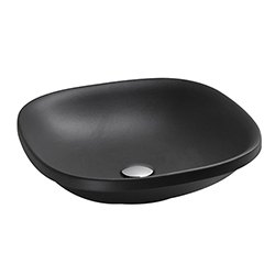 LAVABO CERAMIQUE WILD 45-45-10 CM A ENCASTRER NOIR MAT