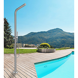 COLONNE DE PISCINE OUTDOOR 100 % INOX Ø 60 MITIGEUR AVEC DOUCHETTE 