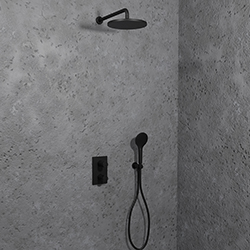PACK DOUCHE THERMOSTATIQUE OMEGA BLACKMAT
