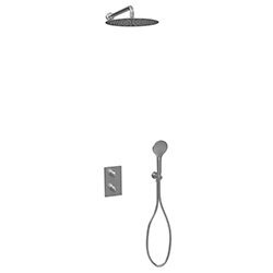 PACK DOUCHE THERMOSTATIQUE OMEGA METAL BROSSE