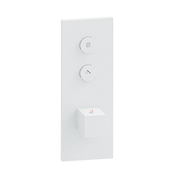 FACADE THERMO TWIST THERMOSTATIQUE 2 SORTIES QUADRI WHITEMAT **FIN