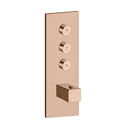 FACADE THERMO TWIST THERMOSTATIQUE 3 SORTIES QUADRI OR ROSE **FIN