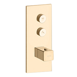 FACADE THERMO TWIST  THERMOSTATIQUE 2 SORTIES QUADRI OR ROSE