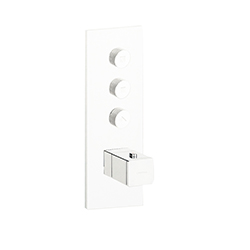 FACADE THERMO TWIST  THERMOSTATIQUE 3 SORTIES QUADRI WHITEMAT