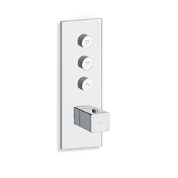 facade thermo TWIST  thermostatique 3 sorties chrome quadri