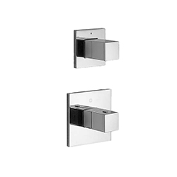 $ FACADE EXTERNE LAITON QUADRATA CARRE THERMOSTATIQUE 2 SORTIES