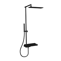 COLONNE DE DOUCHE THERMOSTATIQUE THERMO UP CHROMÉ NOIR BROSSÉ