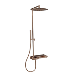 COLONNE DE DOUCHE THERMOSTATIQUE THERMO UP SANDWICH® OR ROSE BROSSÉ
