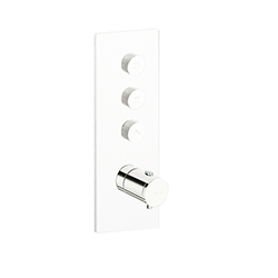 FACADE THERMO TWIST  THERMOSTATIQUE 3 SORTIES TRIVERDE WHITEMAT