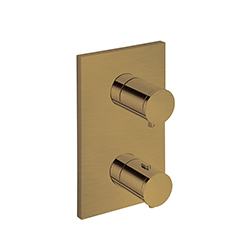 FACADE EXTERNE TRIVERDE LAITON 2 SORTIES VIEUX BRONZE MAT