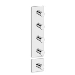 FACADE EXTERNE TRIVERDE 4 SORTIES POUR MECANISME PD70400 CHROME