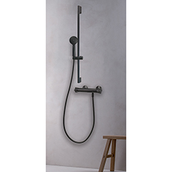 PACK THERMOSTATIQUE THETA BARRE DE DOUCHE BLACKMAT