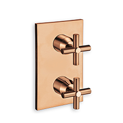 DOUCHE FACADE ENCASTREE EXECUTIVE THERMO 2 SORTIES OR ROSE B