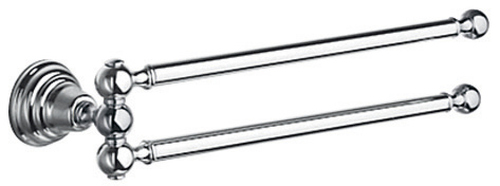 #PORTE SERVIETTE MUSEO DOUBLE ARTICULE CHROME/OR