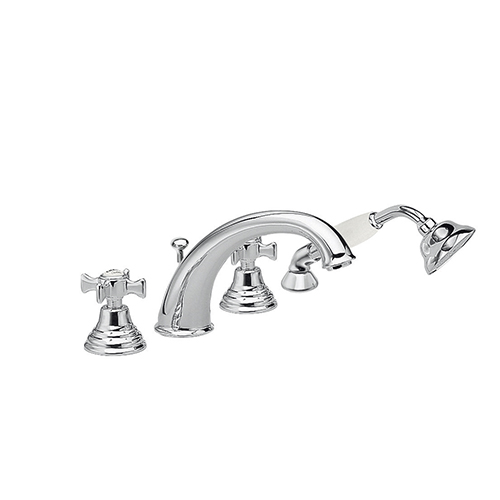 #BAIN/DOUCHE CHAMBORD 4 TROUS SUR GORGE CHROME/OR***FIN