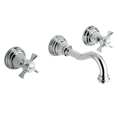 LAVABO CHAMBORD MURAL 3 TROUS CHROME + VIDAGE UP&DOWN®***DEF CH242