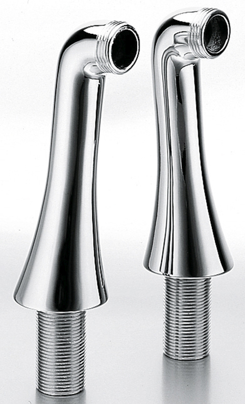 2 COLONNETTES HAUTES 130 MM MM3/4" CHROME