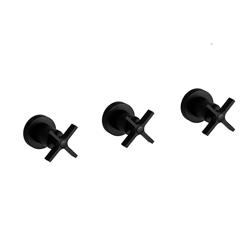 DOUCHE CROSS ROAD ENCASTRE MELANGEUR 2 SORTIES BLACKMAT