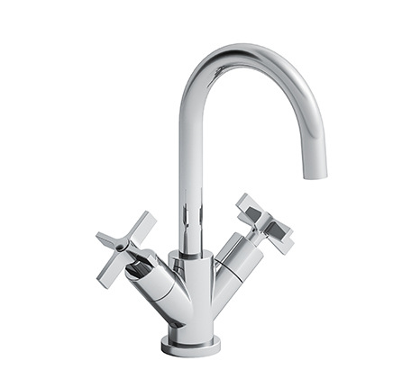 LAVABO CROSS ROAD MELANGEUR MONOTROU + VIDAGE CHROME