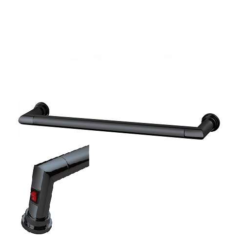 SECHE SERVIETTE SERENO ELEC 1 BARRE NOIR MAT AV/ INTERRUPTEUR 500 MM