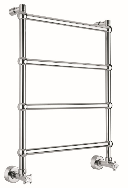 SECHE SERVIETTE SOLE EAU CHAUDE 4 BARRES ROND CHROME int 460mm