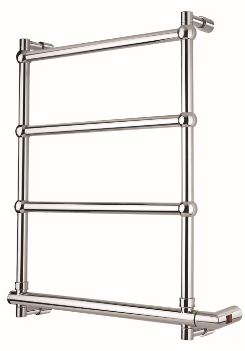 SECHE SERVIETTE SOLE ELECTRIQUE 4 BARRES ROND CHROME 638X520