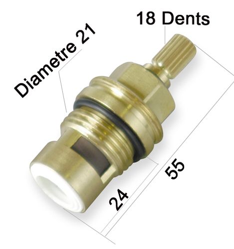 TETE CERAMIQUE 1/2 TOUR BL/CH/IM AVANT 2003/2004 18 DENTS