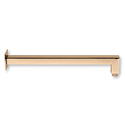 #BRAS DE DOUCHE CARRE 35 CM OR ROSE