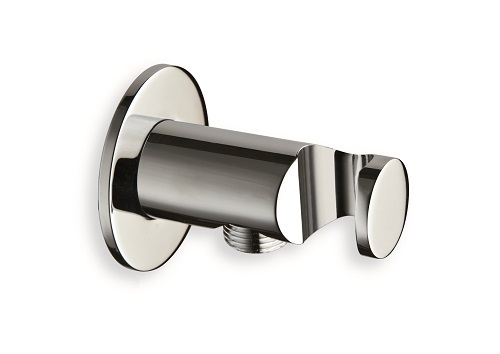 APPLIQUE PRISE D'EAU RONDE CHROME NOIR
