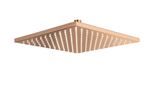 #POMME DE DOUCHE CARREE 30X30 LAITON OR ROSE