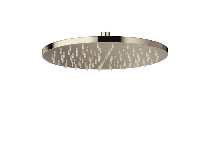 #POMME DE DOUCHE RONDE DIAMETRE 30 LAITON METAL BRILLANT