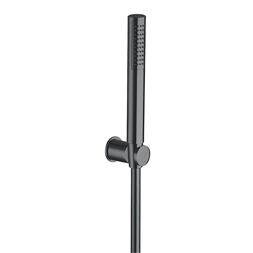 KIT SUPPORT + DOUCHETTE MONOJET + FLEXIBLE CHROME NOIR BROSSE