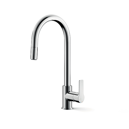 MITIGEUR EVIER PRIME C3 BEC ORIENTABLE CHROME DOUCHET EXTRACTIBLE NF