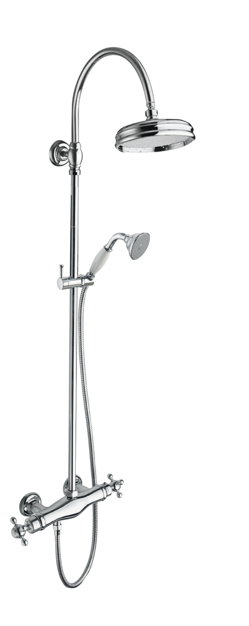 COLONNE DE DOUCHE PARIGI RETRO THERMOSTATIQUE COMPLETE CHROME